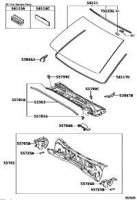 5386635030-SEAL, FRONT FENDER TO COWL SIDE, RH