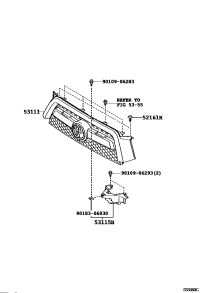 5311535050-BRACKET, RADIATOR GRILLE