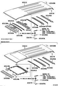 6318542020-BRACKET, ROOF RACK, RH/LH