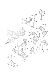 STABILIZER MOUNT FRT AXL-POLO