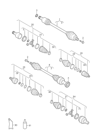 AXLE BOOT/BEETLE/CADDY/GOLF