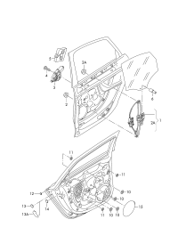 8K0839461A-WINDOW REGULATOR LH RER-TIGUAN