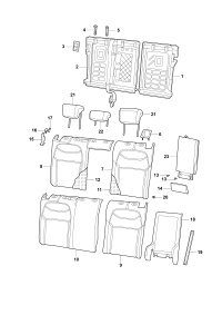5GG886920AZU5-Headrest assy