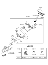 561001Z000G2-WHEEL ASSY-STEERING