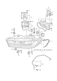 4M0941773-LED HEADLIGHT/718 BOXTER