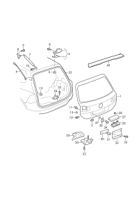 7P6827566F-Button, for power hood lock operation back camera for car models with parking assist and## back ca