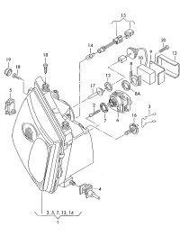 3B0941160A-Spring, retainer, for halogen incandescent lamp