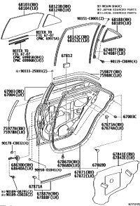 6767306090-GARNISH, REAR DOOR FRAME, RH