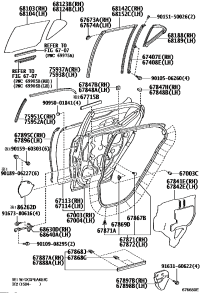 6787176011-WEATHERSTRIP, REAR DOOR, RH