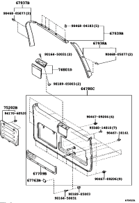 6793760070B0-GARNISH, BACK DOOR SIDE, RH