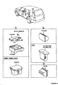7410260111-BOX SUB-ASSY, FRONT ASH RECEPTACLE