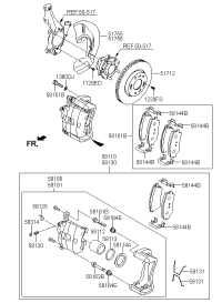 58101F8A00-Pad kit-front disc brake