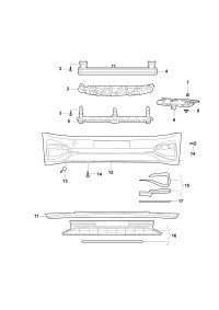 5GD853671E9B9-BUMPER GRILLE/LH/NEW BEETTLE