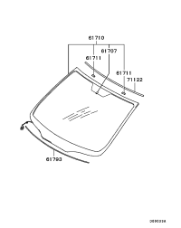 MR957625-MOULDING,WINDSHIELD