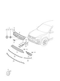 7P6853651L-GRILLE, RADIATOR