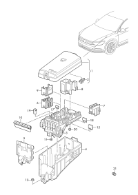 3Q0919376-Control unit, for low coolant indicator relay position/identification number: