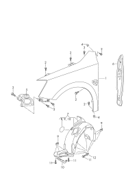 6VD821141-BRACKET, REINFORCEMENT
