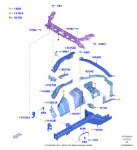FR3Z8A284A-REINF ASSY-RAD CORE UPR