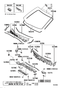 5386608020-SEAL, FRONT FENDER TO COWL SIDE, RH