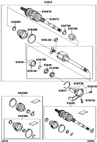 044370R050-BOOT KIT, FRONT DRIVE SHAFT INBOARD JOINT, RH/LH