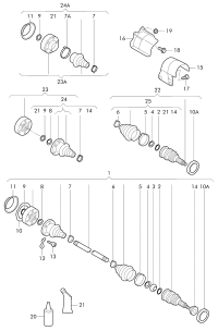 6QD407271-Swing shaft with cv joint