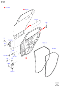 BB537826800AL-HINGE ASSY-FR DR UPR LH