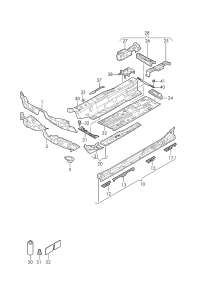 5Q0804243A-Reinforcement, front lower
