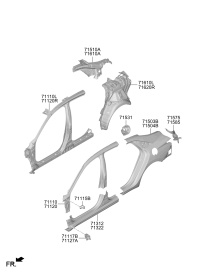 71110BUA00-PANEL ASSY-PILLAR OUTER,LH