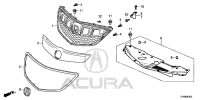 71123TX4A01-MLDG,FR GRILLE
