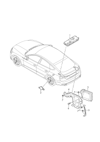 8W8959107B-Control unit, for rear hatch cover