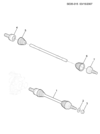 9020622-Shaft, rear wheel drive (incl 4-7)