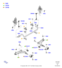 9A5Z3078A-CONTROL ARM FRT LFT-RR IV