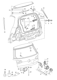 5G6827025K-Cover, rr. hatch
