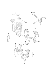 5QD721173-Cover, brake pedal cover
