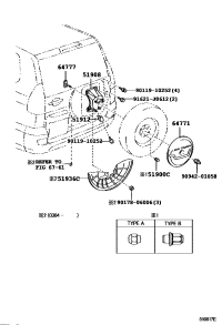 519080G010-BRACKET SUB-ASSY, SPEARE WHEEL CARRIER