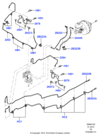 CL3Z2078D-BRAKE HOSE-LR(L359/L538)