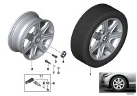 36116796201-Hub, reflex silver