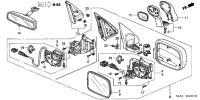 76200S9AK11ZH-Mirror assy., r. R517P *
