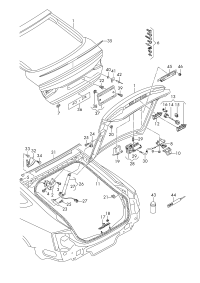 8W8827025C-Cover, rr. hatch