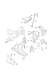 6RD407255A-Wheel bearing housing with brake bracket