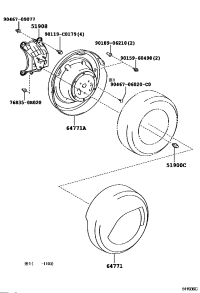 519080R021-BRACKET SUB-ASSY, SPARE WHEEL CARRIER