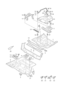 8W0803691-Bracket for spare wheel