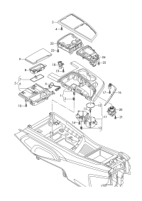 4M1863273A4PK-Cover, center console ghost (black)