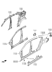 71110F0A00-PANEL ASSY-PILLAR OUTER,LH