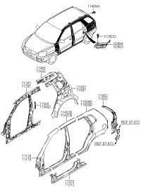 659551F000-Reinforcement, crossmember, upper lh