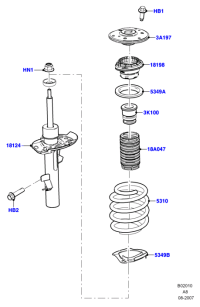 8G9118045BAB-Rh/kit-fr susp strut