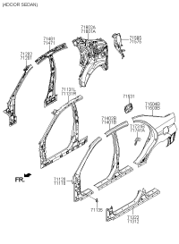 712012F000-Pillar assy-fr inr lh