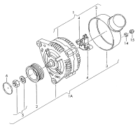 06E903119P-V-ribbed pulley, freewhee
