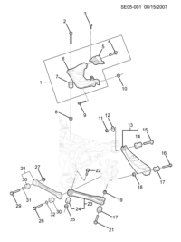 92138835-Bolt, rear suspension upper control arm