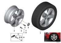 36116796199-Hub, reflex silver